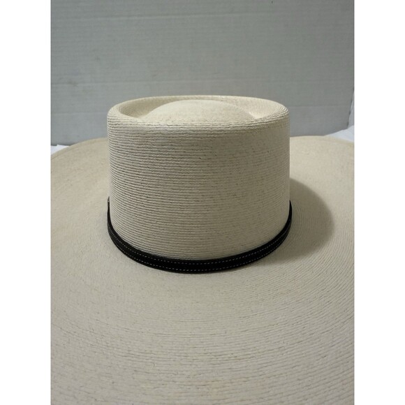 Atwood Nevada Palm Leaf  15x Long Oval  Size 7 1/8 Hat Natural Cowboy Rodeo GUC - Picture 10 of 16